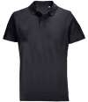 04502 Pulse SOL'S Unisex Pulse Twin Piqué Polo Shirt Black colour image